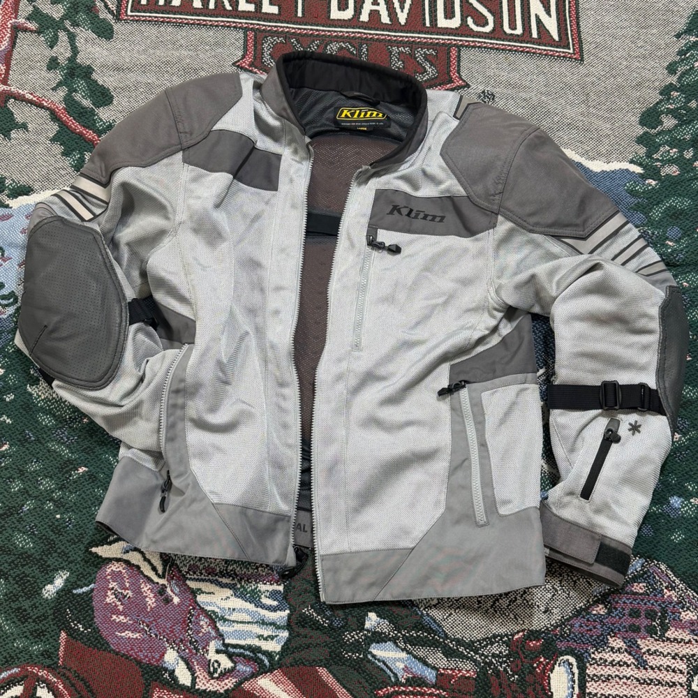 Klim Induction Pro Jacket Mens Large Grey Mesh Motorcycle Riding Gear 5056-000